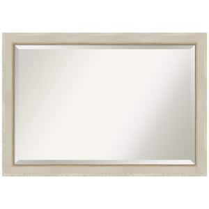 Parthenon Cream 28.25 in. x 40.25 in. Shabby Chic Rectangle Framed Bathroom Vanity Wall Mirror