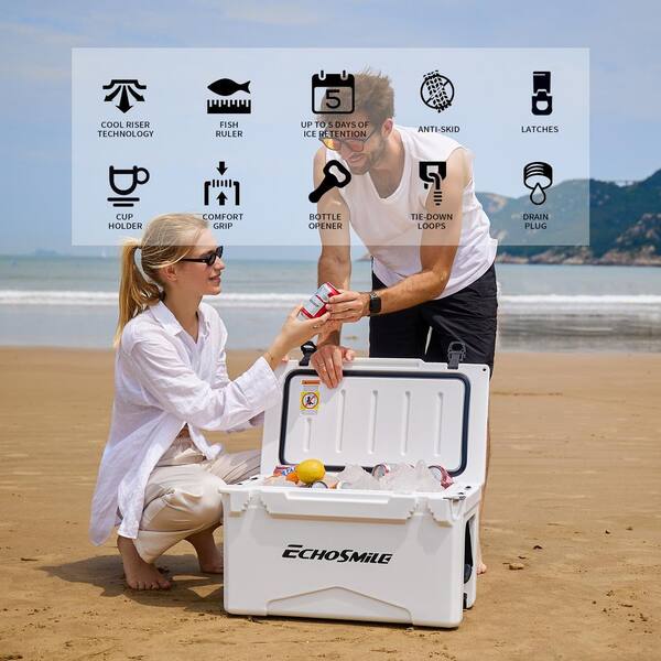 Camping Coolers Echosmile Cooler Yeti Cooler Ultra-Light 52 Quart