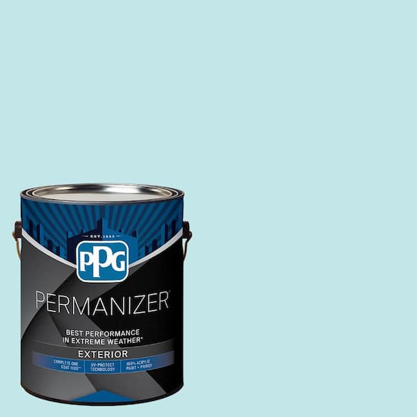 PERMANIZER 1 gal. PPG1233-3 Pale Seafoam Satin Exterior Paint
