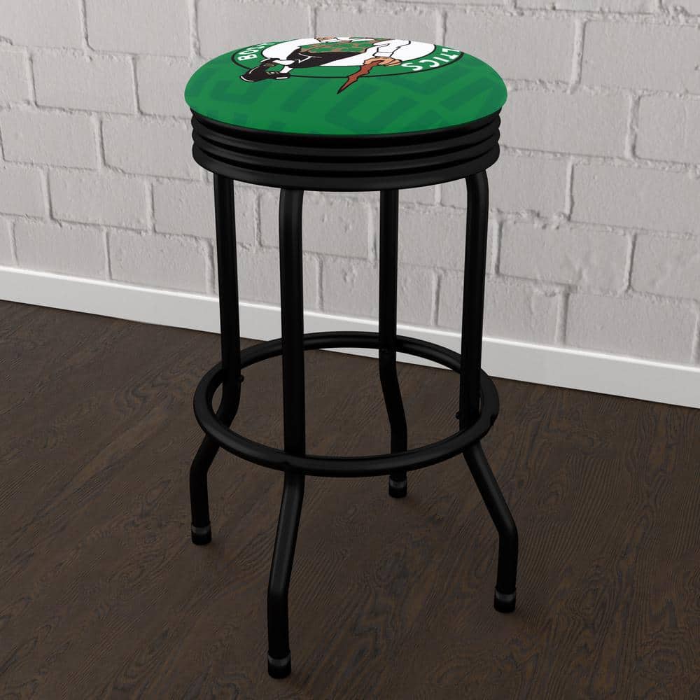 Boston Celtics City 29 in. Green Backless Metal Bar Stool with Vinyl Seat