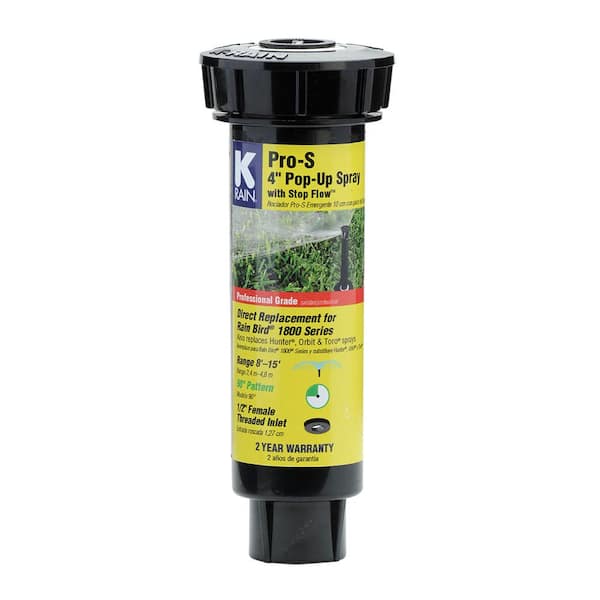 K-Rain Pro S 4 in. with Stop Flow 15 ft. Fixed Quarter Cirlce Pop-Up Sprinkler