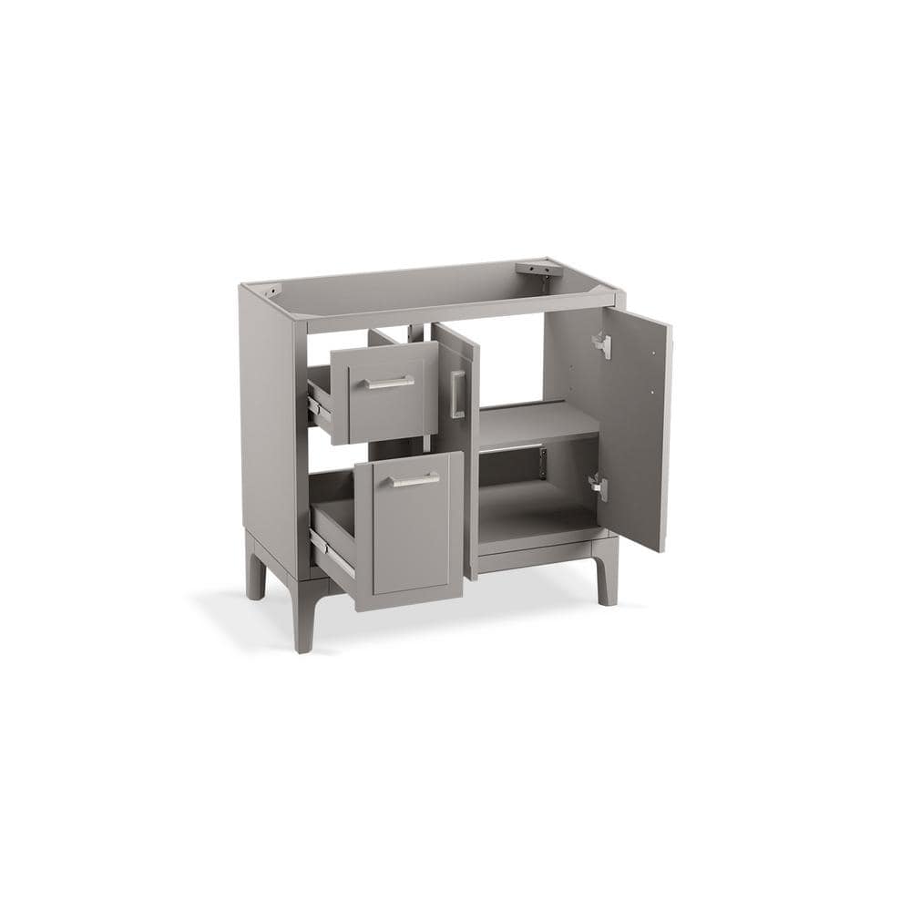 Seer 36-Inch Mohair Gray Bathroom Vanity with Quartz Top