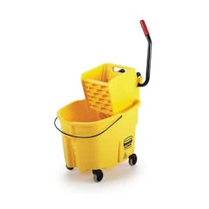 31-Quart Commercial Mop Wringer Bucket with Wheels Janitor Floor Cleaning Tool 