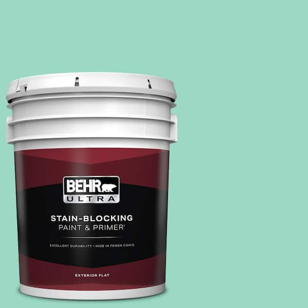 BEHR ULTRA 5 gal. Home Decorators Collection #HDC-SP16-07 Isabellas Aqua Flat Exterior Paint & Primer