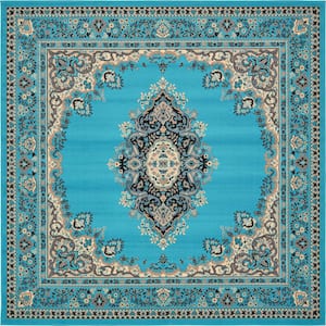 Reza Washington Turquoise 8' 0 x 8' 0 Square Rug