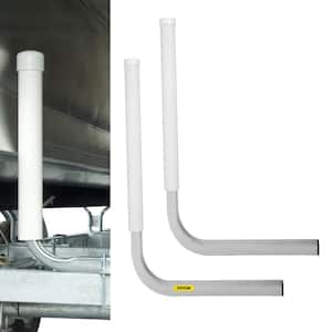 Boat Trailer Guide-on 22 in. 2PCS Steel Trailer Post Guide ons with White PVC Tube Covers for Ski Boat Fishing Boat