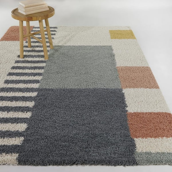 Morant Cream 5 ft. x 7 ft. Geometric Area Rug