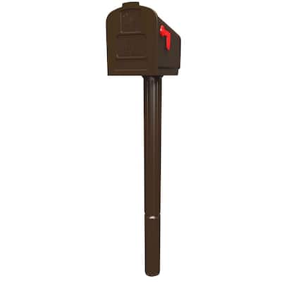 Harrison All-in-One, Medium, Plastic, Mailbox and Post Combo, Bronze