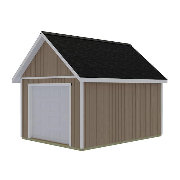 Tailored Titan-Tall 12 ft. x 16 ft. Wood Garage Kit with Loft and High Side Walls