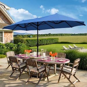 SUNRINX 13 ft. Market Double-Sided Rectangular Patio