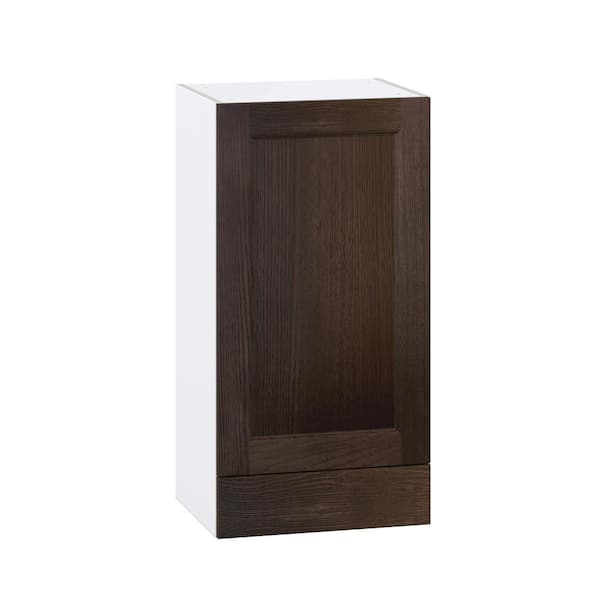 Georgetown 18 in. W x 14 in. D x 35 in. H Assembled Wall Kitchen Cabinet in Chestnut with Drawer