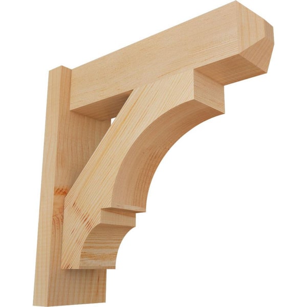 Ekena Millwork 6 in. x 18 in. x 18 in. Douglas Fir Balboa Craftsman Smooth Outlooker