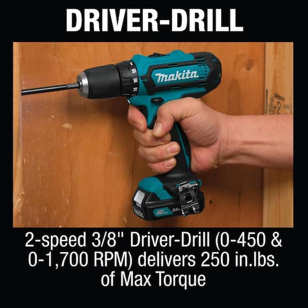 Makita 12V max CXT Lithium-Ion Cordless 3-piece Combo Kit (Driver-Drill/Impact  Wrench/Flashlight) 1.5 Ah CT323 The Home Depot