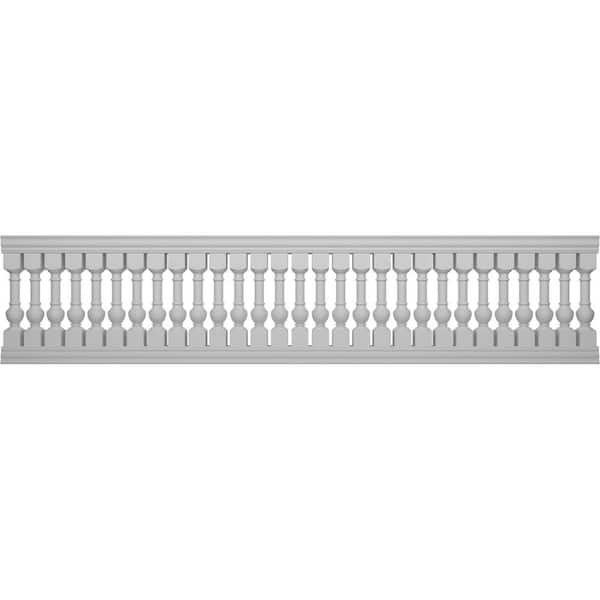 Ekena Millwork Fiberthane York Balustrade 180 in. L x 42 in. H Fiberglass Railing Kit