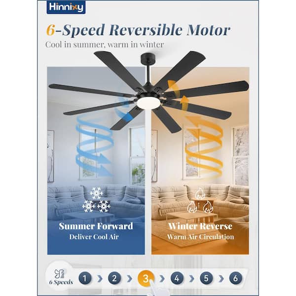 72 in. Indoor/Outdoor Black LED Ceiling Fan with Light Kit and Remote Control, Dual-Finish Blades, Dwonrod/Angled Mount