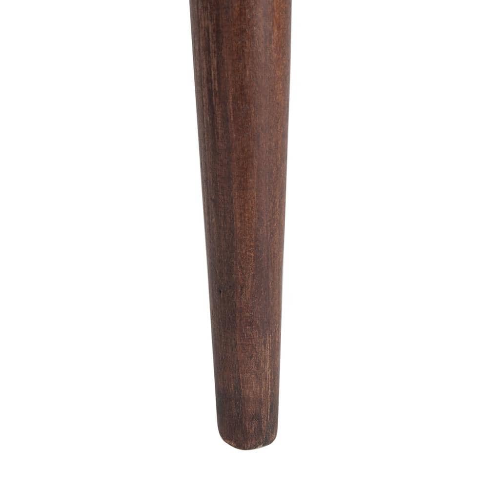 Cognac Brown Leather Woven Armless Slipper Chair