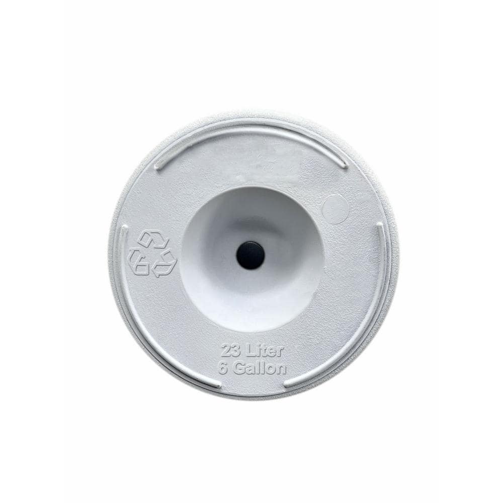 White 20.5" Weather-Resistant Round Outdoor Planter