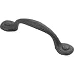 Refined Rustic 3 in. Center-to-Center Black Iron Pull