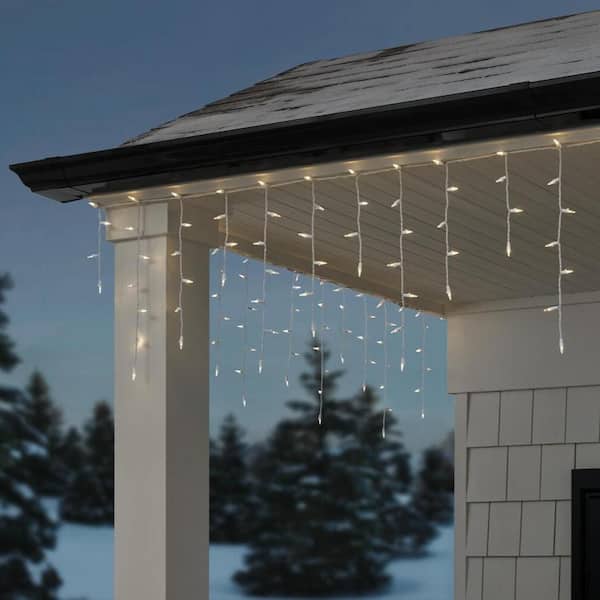 200 Count Warm White Mini LED Icicle Lights