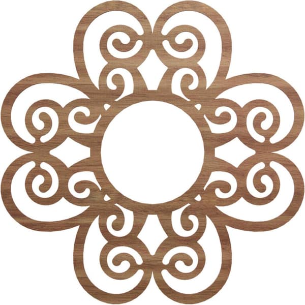 Ekena Millwork 0.25 in. x 34 in. x 34 in. Wood Medallion Moulding