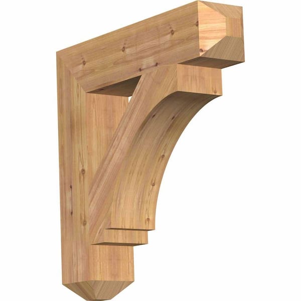 Ekena Millwork 5.5 in. x 28 in. x 28 in. Western Red Cedar Imperial Craftsman Smooth Bracket