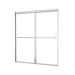 44 in. - 48 in. W x 70 in. H Bypass Double Sliding Framed Shower Door with SGCC 1/4 in. Clear Tempered Glass, Chrome