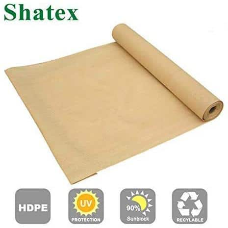 Shatex 6 ft. x 12 ft. Beige 90% Shade Cloth Protect Your Plant for  Greenhouse, Patio Sun Shades and Privacy Screen Fence OSCWBC - The Home  Depot