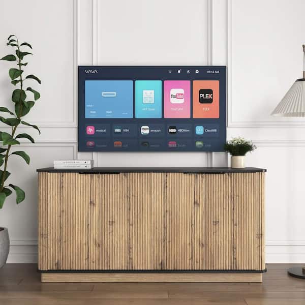 Natural 26.4 in. H Multi-functional MDF Storage Cabinet