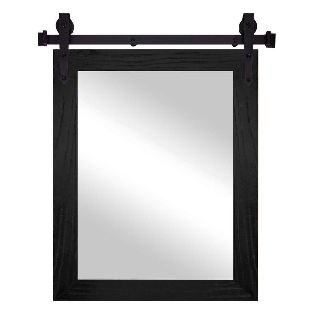 Rayne Mirrors (33 in. W x 44 in. H) Black Oak Hardwood Mirror With