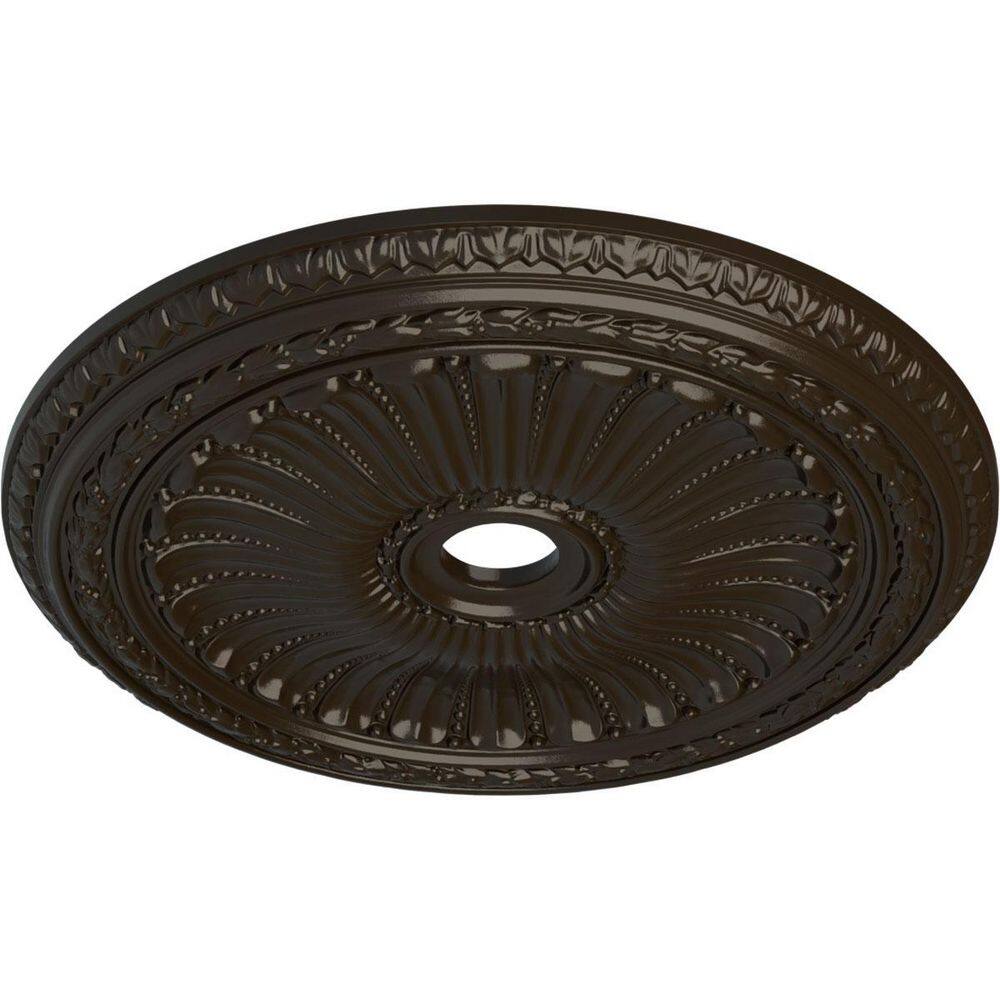 Stone Hearth Painted Polyurethane Ceiling Medallion, 35.125-Inches