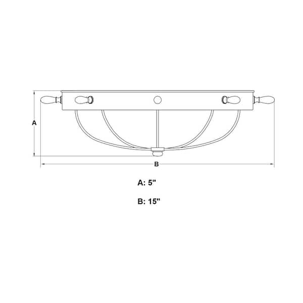 Orleans Copper Coastal Ship Wheel Outdoor Flush Mount 2-Light Ceiling Light White Glass