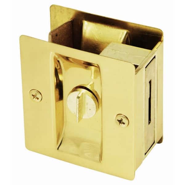 Design House Polished Brass Pocket Door Privacy Hardware