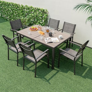 7- piece Grey Outdoor Dining Set