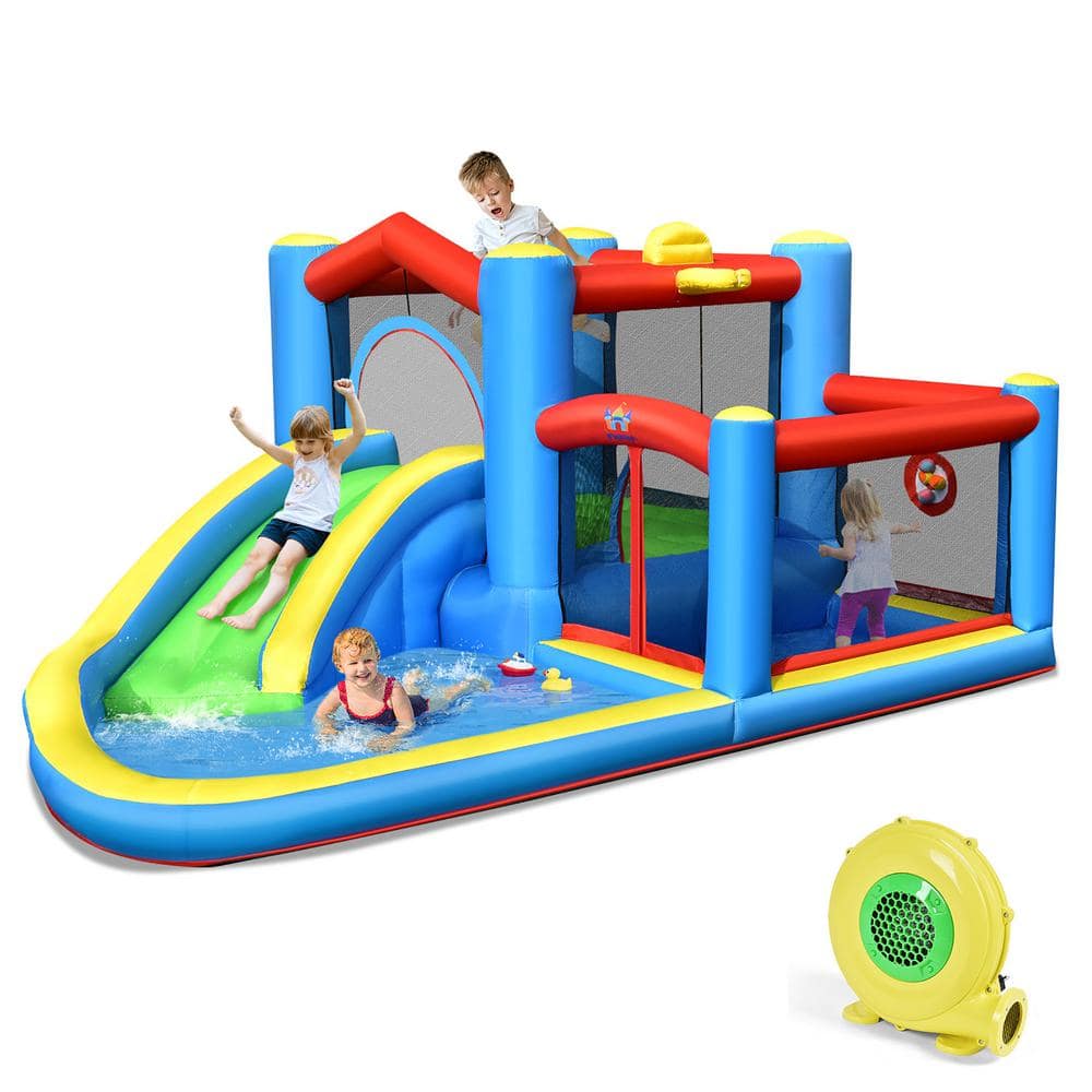 Costway Inflatable Kids Water Slide Outdoor Indoor Slide Bounce Castle ...