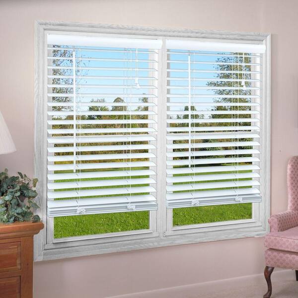 Perfect Lift Window Treatment White 2 in. Premium Vinyl Blind - 30 in. W x 64 in. L