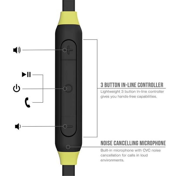 ISOtunes Xtra Bluetooth Earplug Headphones Noise Cancelling Mic OSHA Compliant Bluetooth Hearing Protector 8 Hour Battery 27 dB Noise Reduction Rating Black & Yellow 