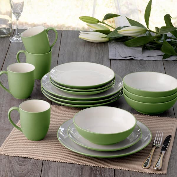 Noritake Colorwave Apple 16-Piece Coupe (Green) Stoneware