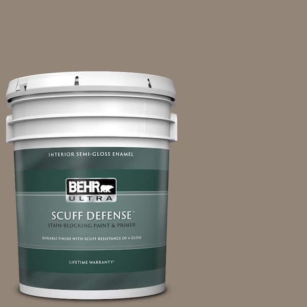 BEHR ULTRA 5 gal. #N220-5 Ottertail Extra Durable Semi-Gloss Enamel Interior Paint & Primer