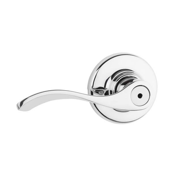 Kwikset Balboa Polished Chrome Privacy Bed/Bath Door Handle with Lock