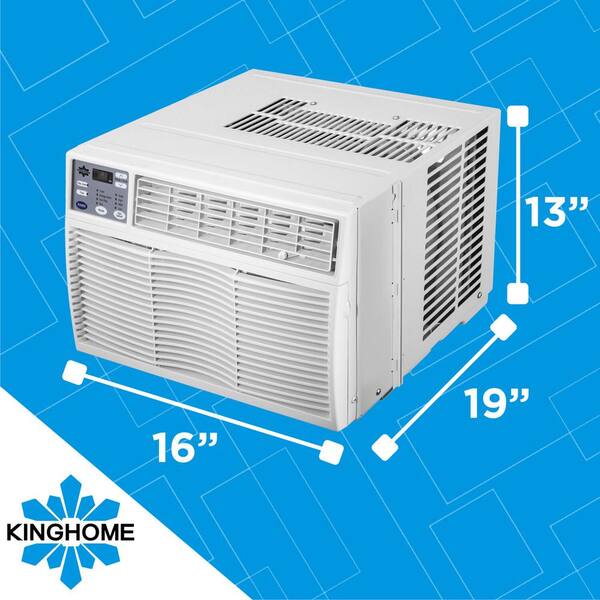 KINGHOME KHW08BTE Energy Star 8,000 BTU 115-Volt Window Air Conditioner w/ Remote Control, LED Display, Dehumidifier, Timer, 350 sq.ft. - 3