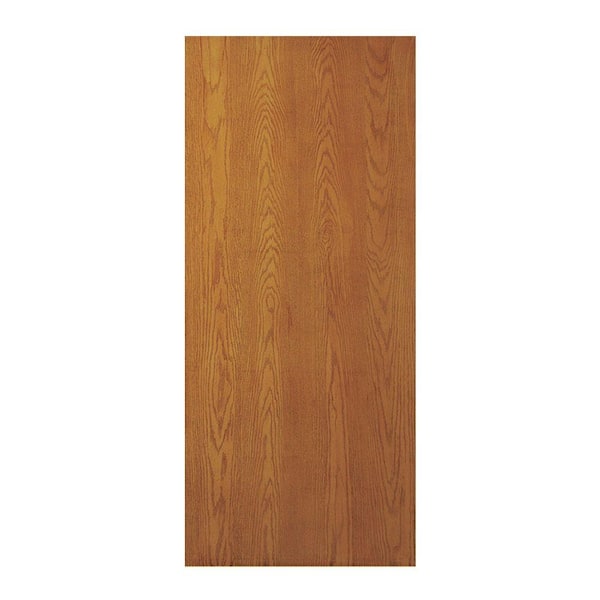 JELD-WEN 28 in. x 80 in. Oak Unfinished Flush Hardwood Interior Door Slab