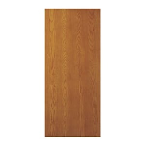 32 in. x 80 in. Oak Unfinished Flush Hardwood Interior Door Slab