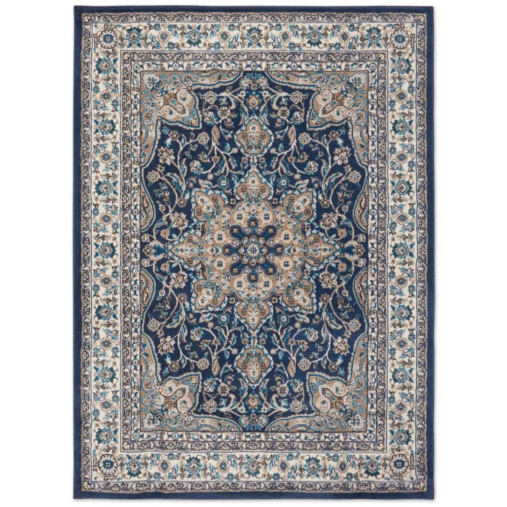 Home Dynamix Rugs Venice Flore 6072-309 Damask Floral Blue