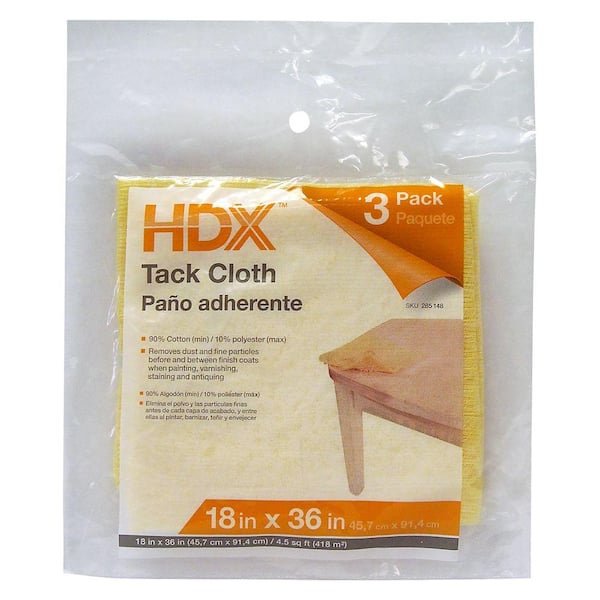 HDX 4-1/2 sq. ft. Tack Cloth, 12 Pack of 3 Cloths