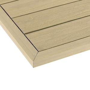 1/12 ft. x 1 ft. Quick Deck Composite Deck Tile Outside Corner Trim in Japanese Cedar (2-Pieces/Box)