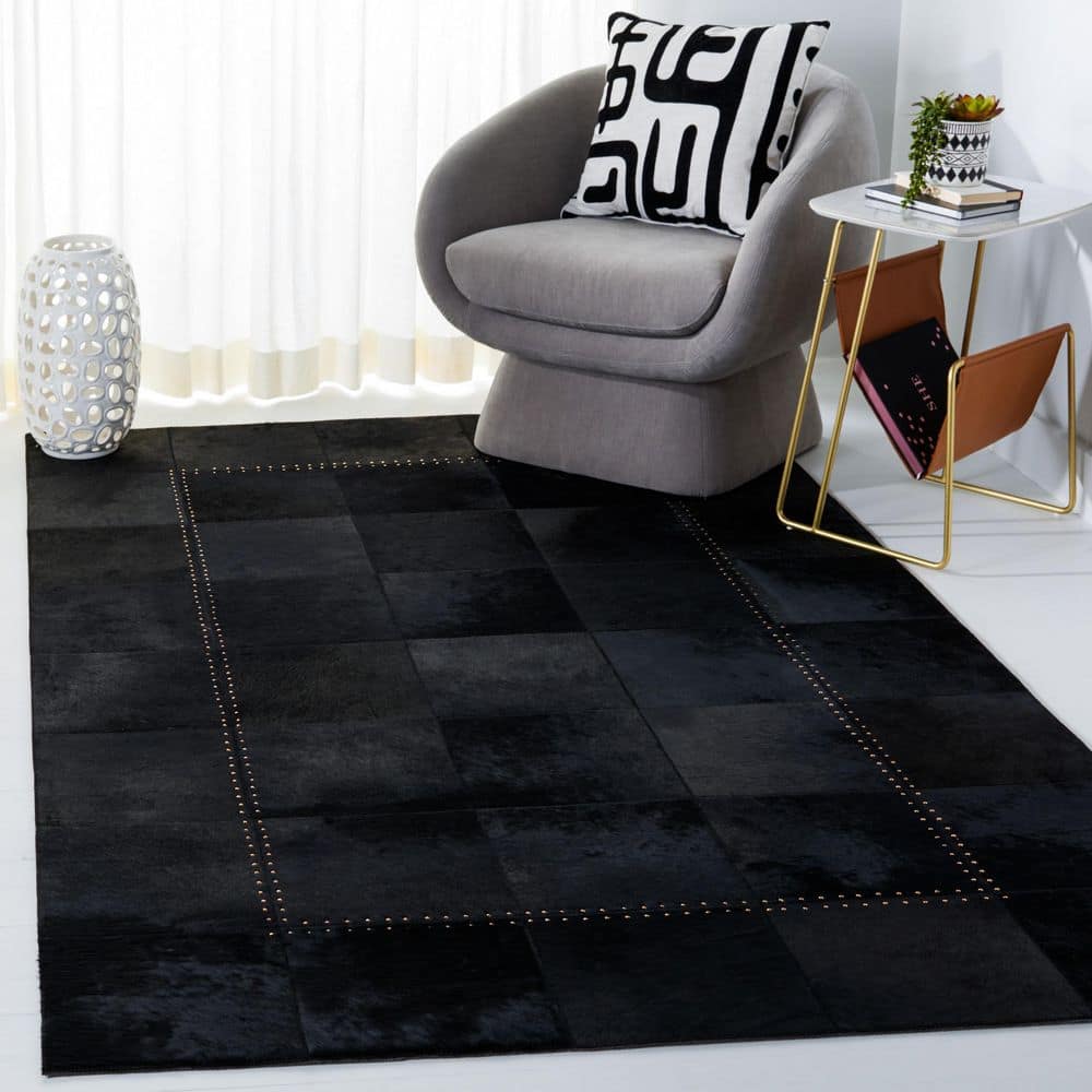 Studio Leather 8 ft. x 10 ft. Black Border Squared Area Rug price history on PriceWatchPro