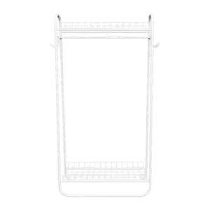 White Steel Clothes Rack 12 in. W x 64.96 in. H