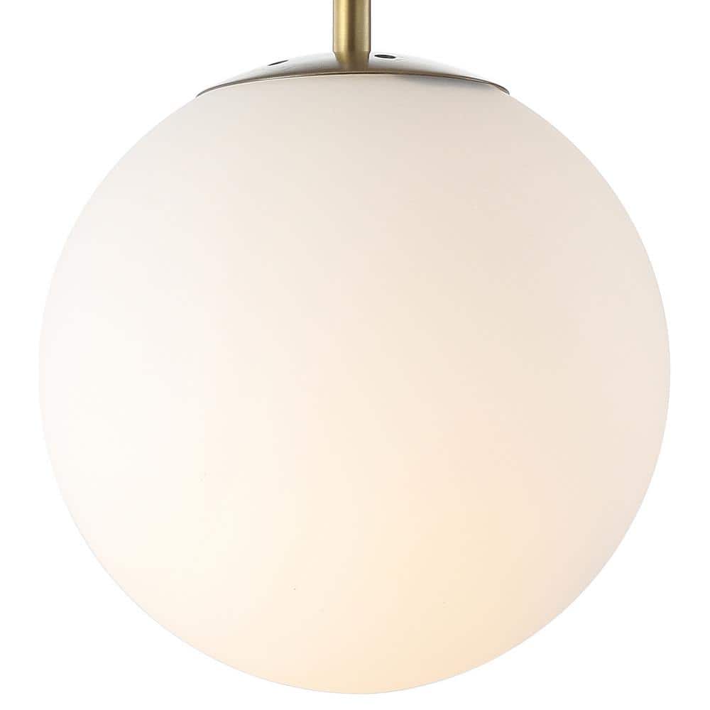 Bleecker 7.75" White Glass Globe LED Pendant Light