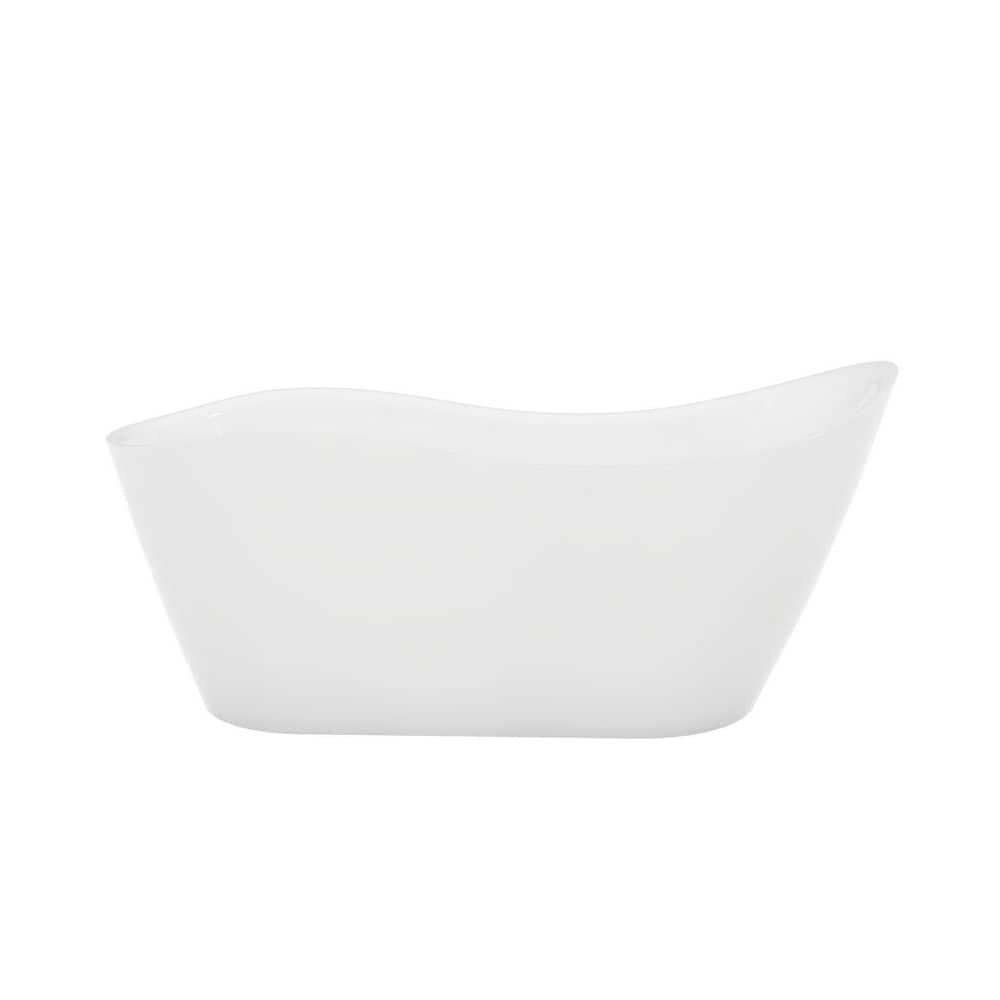Mirage 65.37 in. L x 28 in. W Acrylic Freestanding Slipper Soaking Bathtub with Reversible Drain in Oil Rubbed Bronze price history on PriceWatchPro