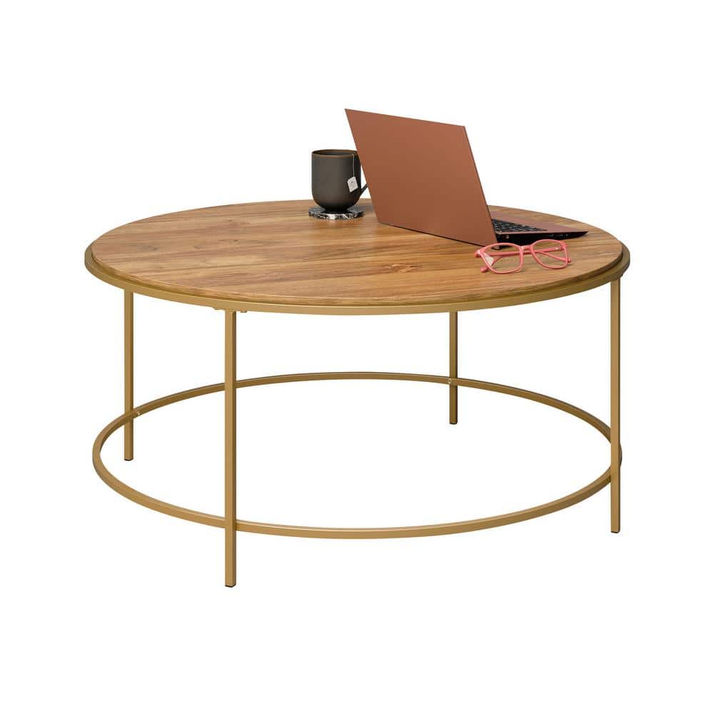Sindoori Mango Round 40" Wood & Metal Coffee Table